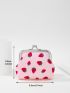 Strawberry Pattern Kiss Lock Coin Case