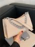 Chain Decor Baguette Bag