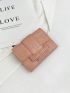 Crocodile Embossed Flap Small Wallet