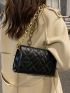 Quilted Embossed Chain Square Bag