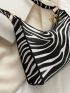 Zebra Striped Shoulder Bag