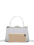Glitter Top Handle Evening Bag