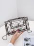 Hollow Out Metal Box Bag
