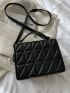 Mini Quilted Pattern Chain Square Bag