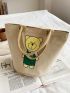 Cartoon Bear Decor Bucket Bag