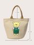 Cartoon Bear Decor Bucket Bag