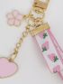 Heart & Flower Decor Bag Charm