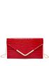 Crocodile Embossed Metal Decor Square Bag