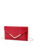 Crocodile Embossed Metal Decor Square Bag