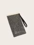 Metallic Zip Clutch Bag