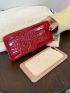 Crocodile Embossed Long Wallet