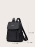 Pocket Side Zip Flap Backpack