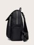 Pocket Side Zip Flap Backpack