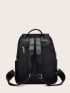 Pocket Side Zip Flap Backpack