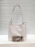 Quilted Embossed Shoulder Tote Bag