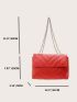 Chevron Flap Shoulder Tote Bag