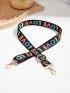 Colorblock Letter Graphic Bag Strap