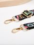 Colorblock Letter Graphic Bag Strap