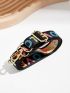 Colorblock Letter Graphic Bag Strap