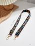 Colorblock Letter Graphic Bag Strap