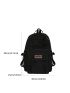 Letter Patch Large Capacity Backpack
