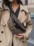 Leopard Pattern Zip Fanny Pack