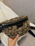 Leopard Pattern Zip Fanny Pack