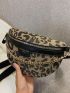 Leopard Pattern Zip Fanny Pack