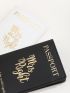 2pcs Couple Letter Graphic Passport Case