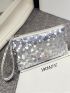 Metallic Stone Pattern Long Purse