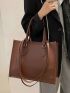 Chevron Embossed Top Handle Bag