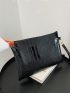 Crocodile Embossed Clutch Bag