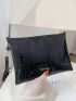 Crocodile Embossed Clutch Bag