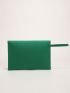 Studded Decor Felt Clutch Bag