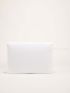 Studded Decor Felt Clutch Bag