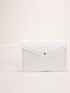 Studded Decor Flap Square Bag
