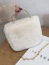 Fluffy Top Handle Bag