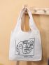 Abstract Figure Graphic Shopper Bag
