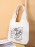 Abstract Figure Graphic Shopper Bag