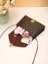 Mini Geo Graphic Push Lock Crossbody Bag