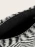 Zebra Striped Pattern Clutch Bag