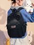 Letter Patch Large Capacity Backpack