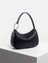Minimalist Textured Baguette Bag
