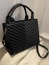 Chevron Pattern Square Bag