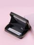 Heart Decor Textured Small Wallet