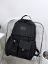 Letter Graphic Multi-Pocket Design Backpack