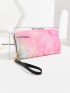 Ombre Fluffy Long Wallet With Wristlet