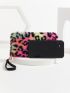 Colorblock Leopard Graphic Fluffy Long Wallet