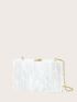 Mini Marble Pattern Chain Box Bag
