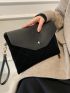 Quilted Velvet Clutch Bag
